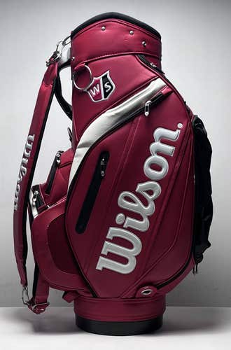 Wilson Classic Staff Bag Red 6-Way Divide Single Strap Golf Bag - NO PANEL