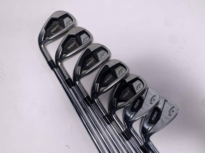 LEFTY Callaway Rogue ST MAX/MAX OS/PRO Combo Iron Set 4-PW Modus 3 120 Stiff LH
