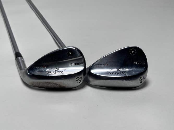 Titleist Vokey SM6 Tour Chrome Wedge Set 56* 8 | 60* 8 Wedge Steel Mens RH
