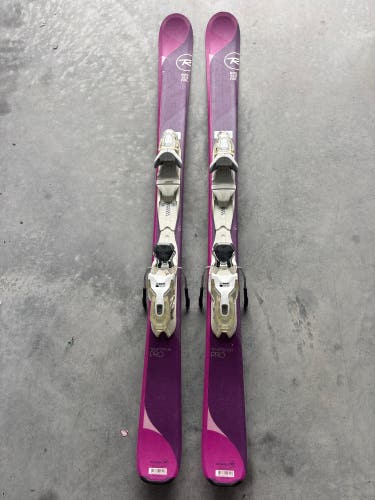 Kid's Rossignol Temptation Pro 128 cm Skis With Look Kid Xpress 7 JR Bindings (Used)