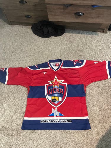 Red Size 46 Men's Athletic Knit Jersey (New)