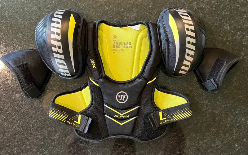 Large Youth Warrior Alpha QX Shoulder Pads (Used)