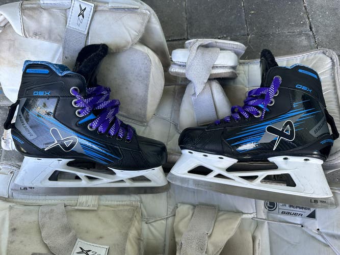 Bauer GSX Hockey Goalie Skates Regular Width Size 3 (Used)