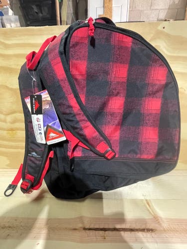 (New) High Sierra Junior Black and Red Plaid Boot Bag