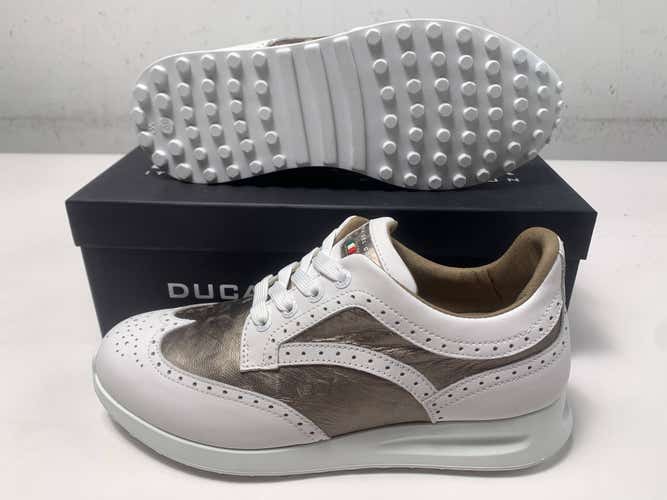 Duca Del Cosma Serena Golf Shoes White Women's SZ 8 NIB