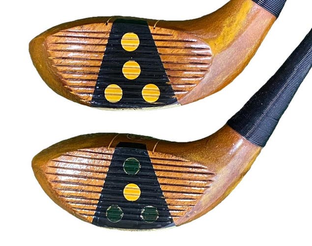MacGregor L-M3 Fancy Face Dayton Driver & Brassie Wood Set RH Pyratone HCs