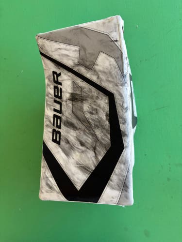 White Senior Bauer Supreme Shadow DigiPrint Goalie Blocker Regular Pro Stock