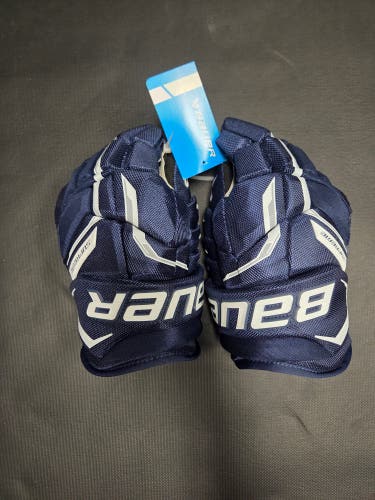 Brand New Junior Bauer Supreme Fuse 12.5" Navy Blue Gloves