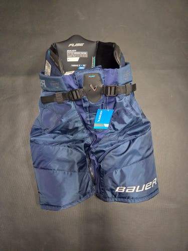 Brand New Men's Senior Medium Bauer Supreme Fuse Hockey Navy Blue Pants