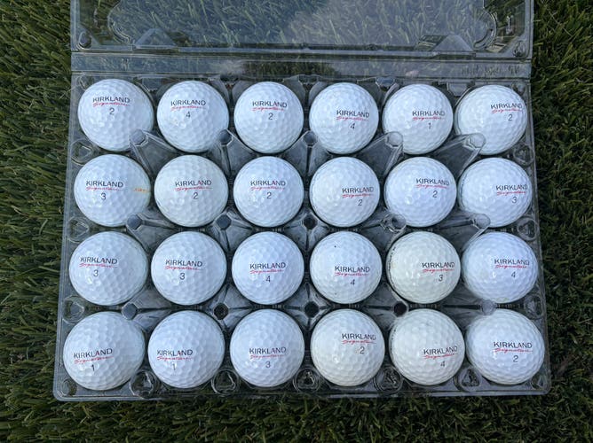 24 Kirkland Performance + Golf Balls (2 dozen) 4A Near Mint Condition
