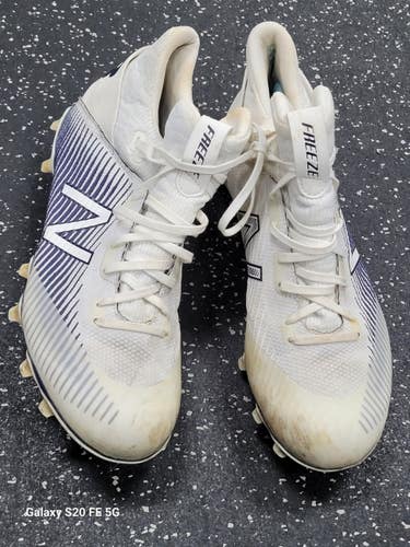 Used New Balance FREEZE LAX Cleats Mens White Senior 10 11849-S000043271