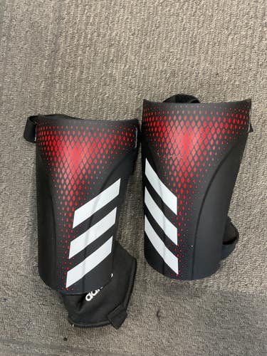 Used Adidas Soccer Shin Guards Adult Black LG 11614-S000238167