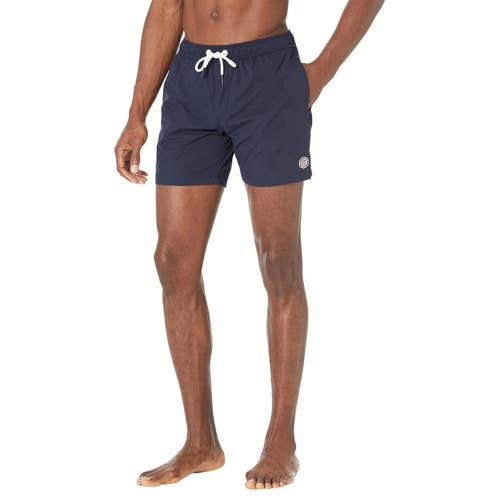 Serge Blanco Swim Trunks Mens 2XL Blue Pull On Drawstring Waist Swimwear KFC1218