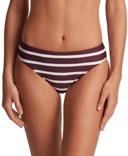 Lauren Ralph Lauren Largo Bikini Bottom Women's 8 Claret Striped Hipster KFC1174