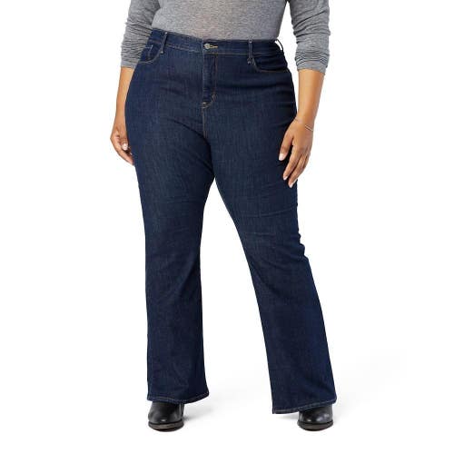 Levi's Signature Jeans Women's 4M/27x32 Blue Totally Shaping Flare Leg KFC1192