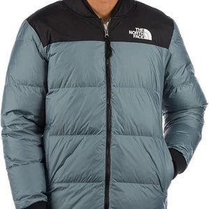 The North Face Nordic Puffer Jacket Men's 2XL Blue Long Sleeve Full Zip KFC1212