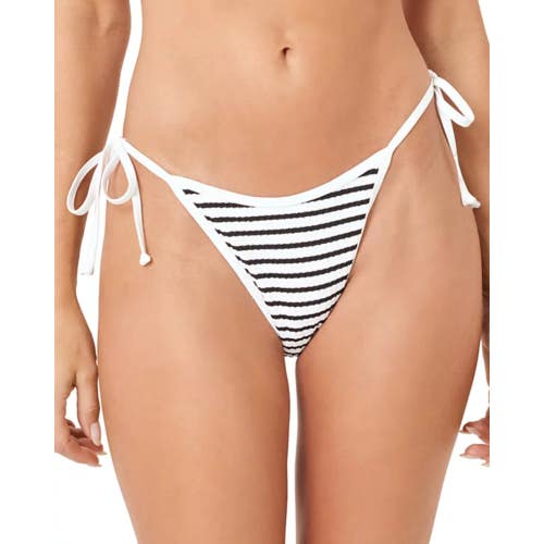 L*Space Levy Bikini Bottom Women's Medium Sail Along Striped Tie-Sides KFC1232