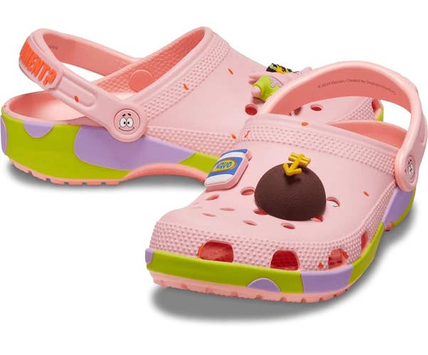 Crocs SpongeBob Patrick Classic 209479-737 Clog Men 11 Pink Casual Shoes JAX2121