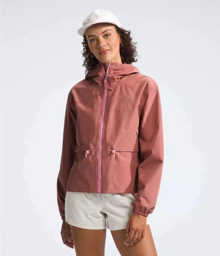 The North Face Daybreak Rain Jacket Womens Small Light Mahogany Full Zip KFC1229