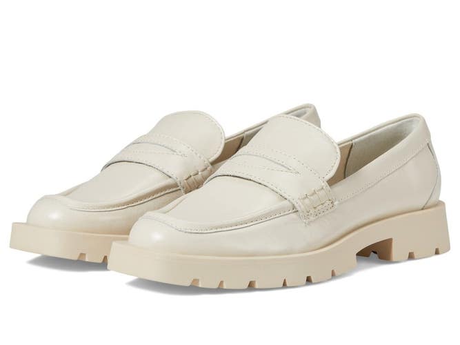 Dolce Vita Elias Loafer Women's 9 M Off White Leather Lug Sole Slip On Hawk2983