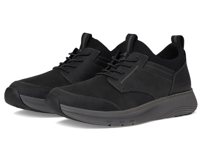 Clarks Motion Trek EZ 26179450 Men's US 7 M Black Leather Casual Shoes LIQ1582