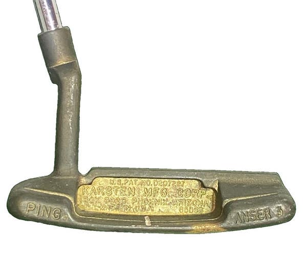 Ping Anser 3 Karsten Putter Box 9990 Phoenix Arizona 85068 RH Steel 35.5 W/Label