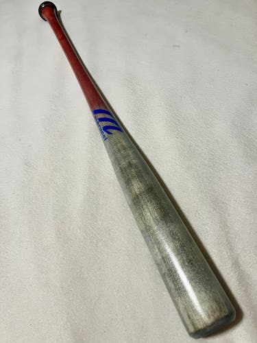 Marucci 34”/31.5oz Pro Maple Wood Baseball Bat Custom Blem Natural Baby Blue Mocha/Red NEW