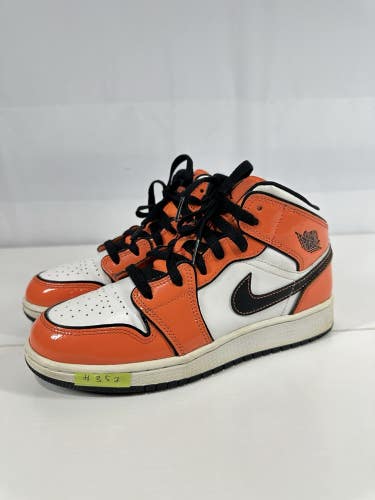 #357 Nike Air Jordan 1 Mid SE Turf Orange GS Size 6Y/ Womens 5.5 BQ6931-802
