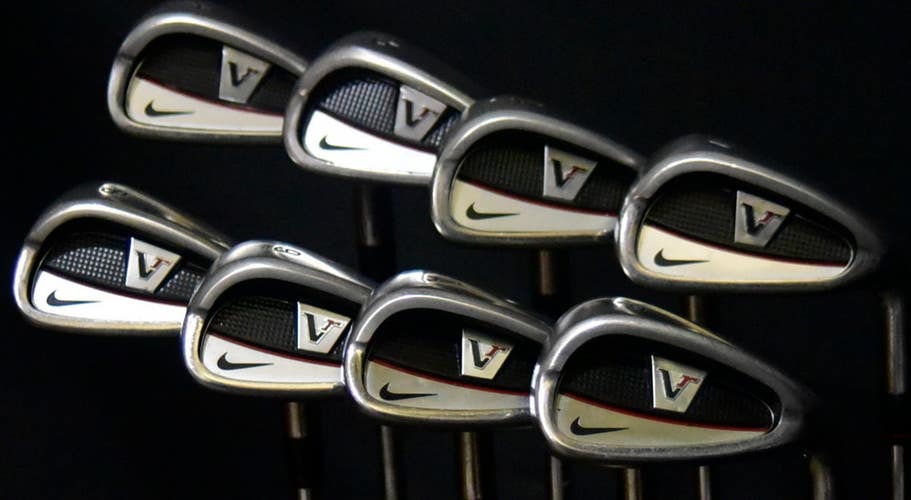 NIKE VICTORY RED IRONS SET 4-P,G FLEX: REGULAR LENGTH: (5) 38.5 IN RIGHT HANDED