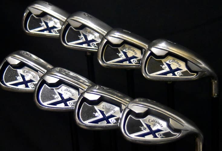 CALLAWAY X20 IRONS SET 4-PW SW FLEX: REGULAR LENGTH: (5) 38.5 IN RIGHT HANDED