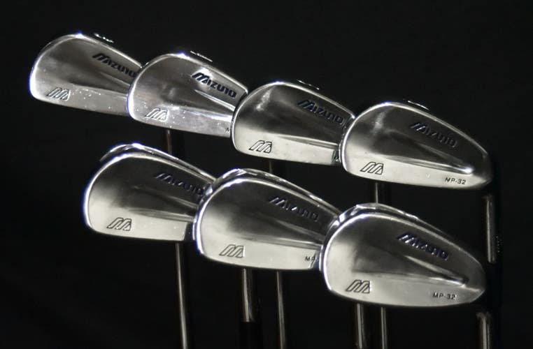 MIZUNO MP-32 IRON SET: 3-9 IRONS SHAFT 37.5 IN (5I), STIFF FLEX, RIGHT HANDED