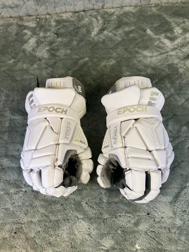 White 12" Epoch Integra Elite Lacrosse Gloves (Used)