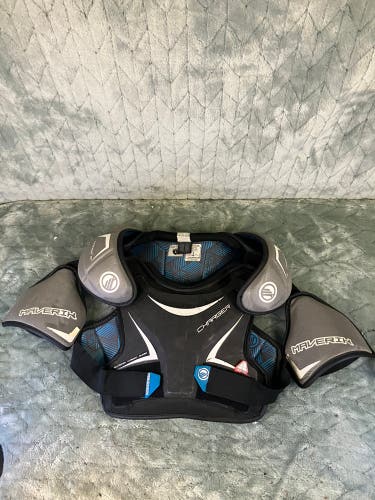 Large Youth Maverik Charger Shoulder Pads (Used)