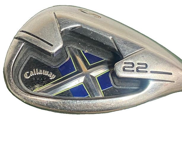 Callaway X-22 Sand Wedge 56*15 RH Uniflex Stiff Steel 35 Nice Midsize Wrap Grip