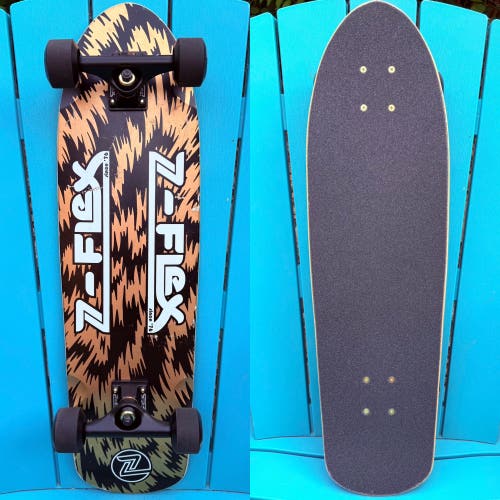 Z-Flex Skateboards El Dorado Cruiser Complete Skateboard - 8.5” x 30” Black/Gold