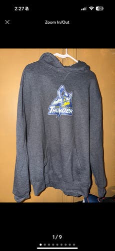 Mon Valley Thunder Hockey Hoodie Men’s Size XL Used Pre Owned Graphic Print