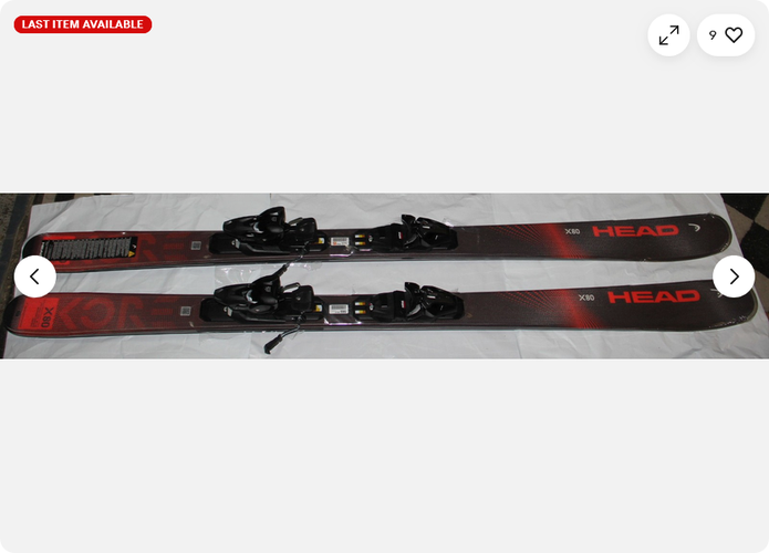 NEW Head Kore 80 X Skis 170cm with PRD12 size adjustable bindings