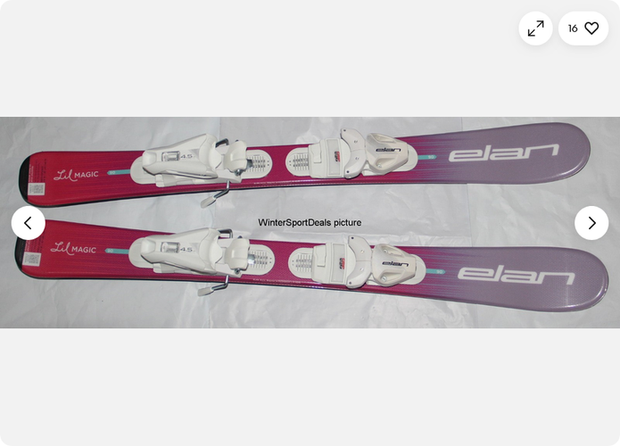NEW Elan 2027 Girl's kids Skis 90cm Elan Lil Magic + size adjustable Bindings