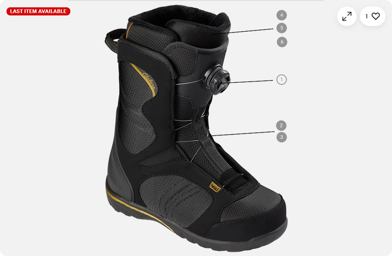 NEW HEAD snowboard boots women's GALORE LYT BOA Coiler black US 10