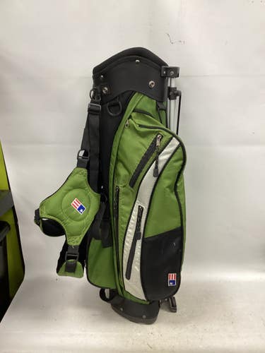 Used US Kids 4 SLOT STAND BAG Jr Stand Bag Black And Green 11851-S000051188