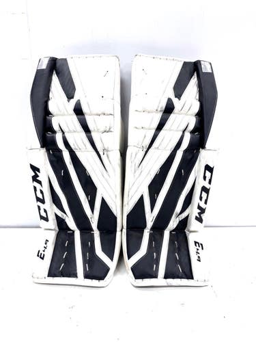 Used CCM EFLEX 4.9 Goalie Leg Pads Inter White 32" 11860-S000314654