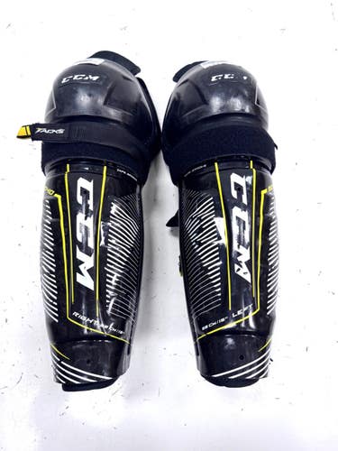 Used CCM 9040 Senior Shin Guards Black 15" 11860-S000314650