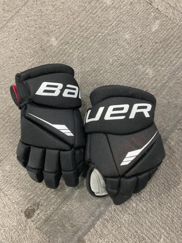 Used Bauer LIL SPORT Junior Gloves Black 10" 11614-S000243047