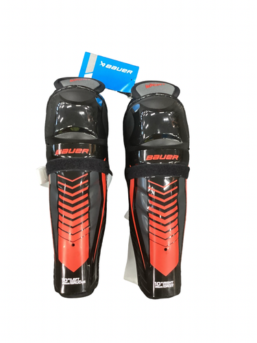 Used Bauer LIL SPORT Youth Shin Guards Black 10" 11613-S000188878