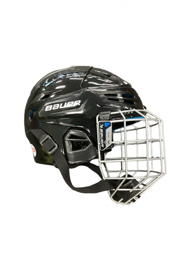Used Bauer RE-AKT 55 Helmet Cage Combo Black MD 11613-S000188876