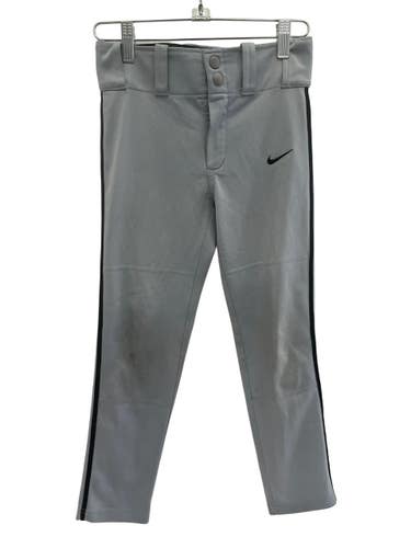 Used Nike Youth XS Grey w/Black Pipping Open Bottom BB Pants 11692-S000156651