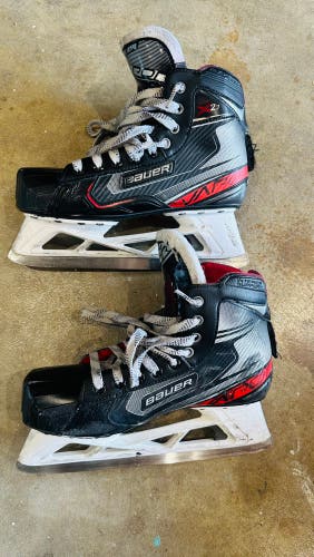 Bauer Vapor X2.7 Hockey Goalie Skates Regular Width 8.5 Used)