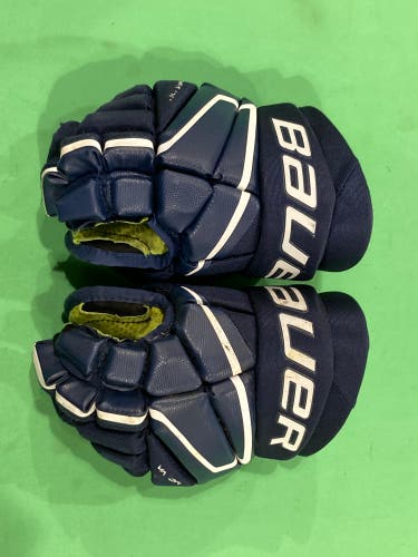 Used Navy Blue Junior Bauer Vapor 3X Gloves 11"