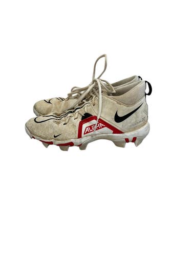 Used Nike ALPHA MENACE SHARK Jr FB Cleats White Junior 06 11692-S000152419