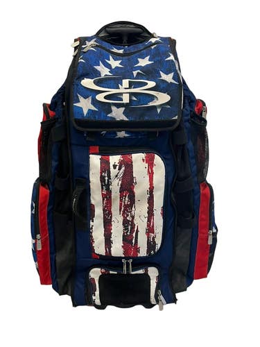 Used BoomBah SUPERPACK XL BB/SB Player Wheeled Bag White/Red/Navy 11692-S000154307